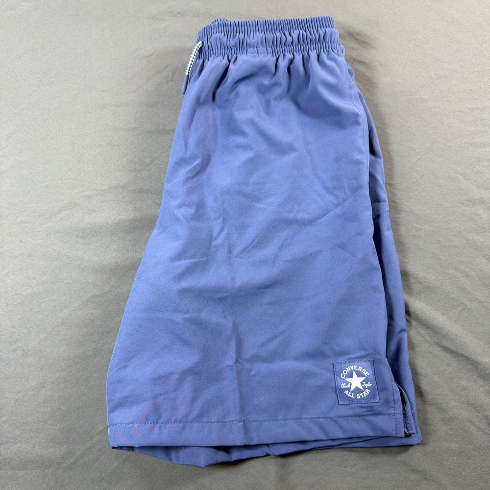 Converse Boys XL Blue Swim Trunks Chuck Taylor All Star Mesh Lined Shorts